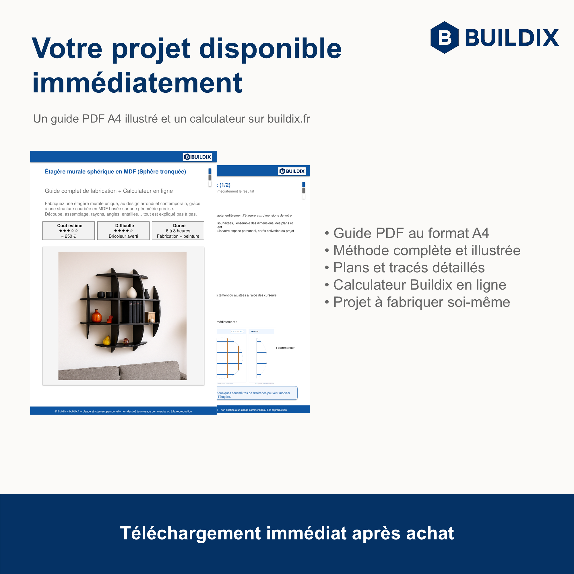 Visuel de présentation du guide Étagère sphère tronquée (6 sur 6)