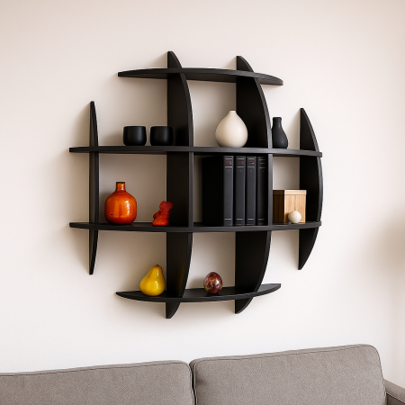 étagère murale en MDF de forme sphérique tronquée