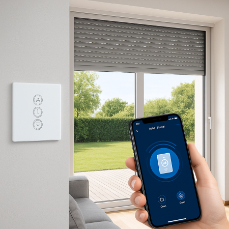volet roulant connecté piloté via l'application Smartlife